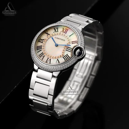 ساعت زنانه کارتیه صفحه صدف Cartier Ballon Bleu SD58