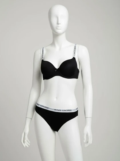 ست شورت و سوتین فنر دار نخ پنبه بند نوشته آنیت Anit