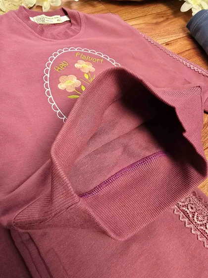 بلوز شلوار دخترانه نواردوزی شده