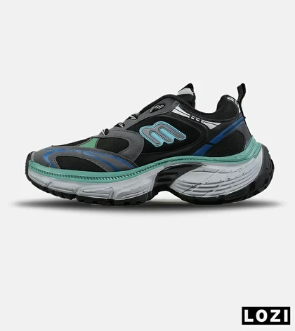 کفش کتانی مردانه مشکی آبی BALENCIAGA مدل 7656