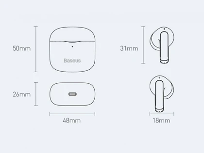 هندزفری بلوتوث بیسوس Baseus bowie E3 True Wireless Earfones NGTW080002
