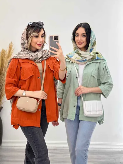 مانتو سرشانه پاگن دو جیب