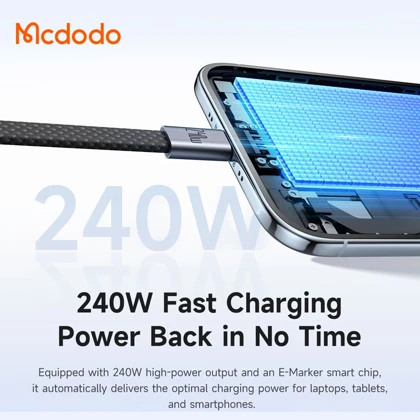 کابل تایپ سی 240 وات مک دودو Mcdodo مدل CA-990 بدنه مگنتی 1 متر