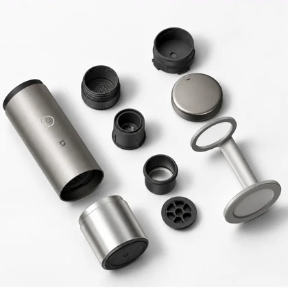 قهوه ساز قابل حمل شیائومی Xiaomi مدل CMP001-W/B فشار 20 بار