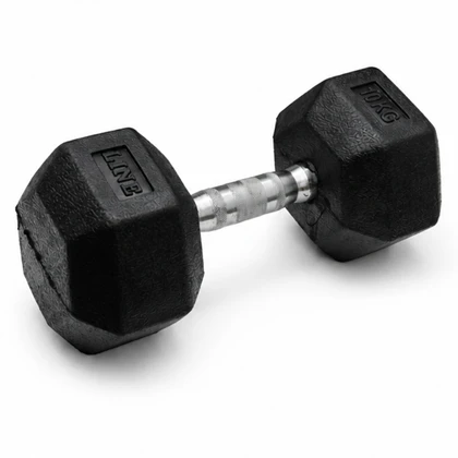 دمبل بدنسازی لاین اسپرت مدل Hexagon وزن 10 کیلو گرم بسته دو عددی