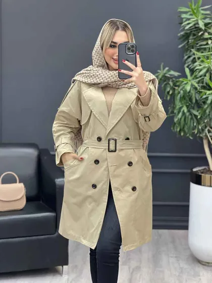 بارانی شش دکمه ژیله گرد بلند