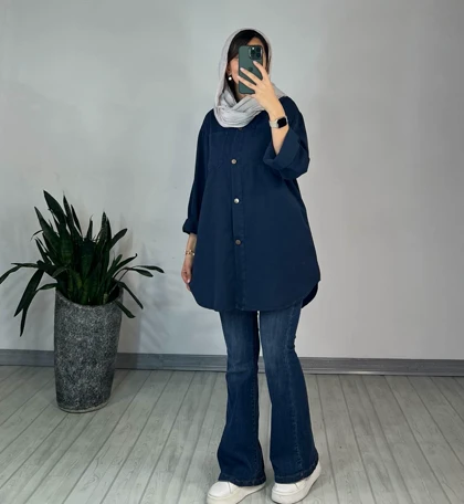 مانتو کتان کاغذی کارن