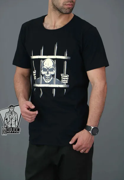 تیشرت آستین کوتاه طرح SKULL