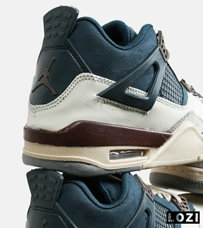 کتانی ساق‌دار زنانه و مردانه آبی سفید کرم Nike air jordan 4 مدل 6830