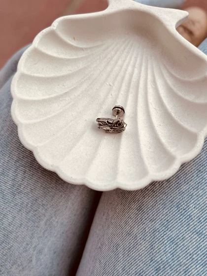 پیرسینگ گوش نگین جغد