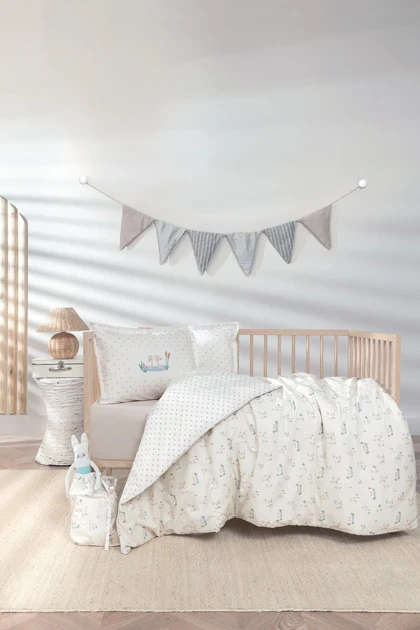 سرویس روتختی کودک Yataş Mini مدل Boone پنبه - بژ
