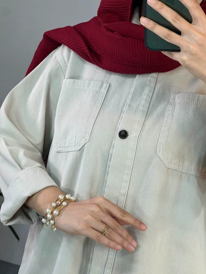 مانتو کتان کاغذی کارن