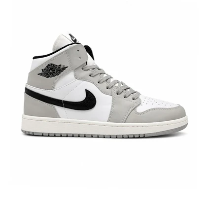 کفش و کتانی مردانه ساق‌دار مدل NIKE JORDAN 1 رنگ سفید مشکی کد 2254