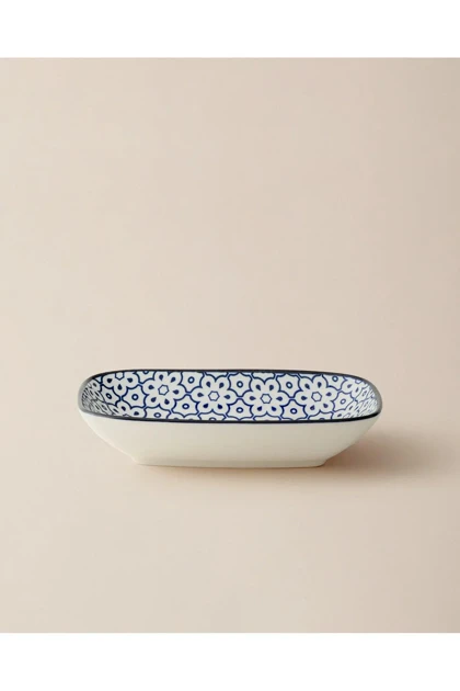 بشقاب سرو Madame Coco مدل Reve Bleu Lucida Bone China - آبی/سفید