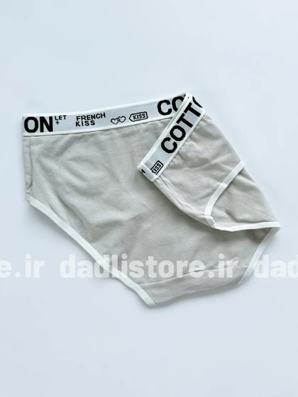 شورت اسلیپ نخ پنبه کمر نوشته Cotton