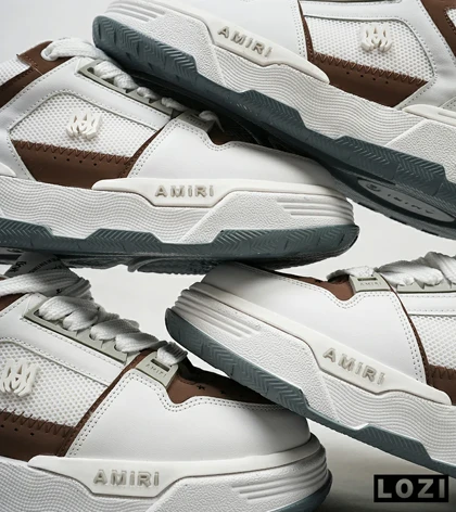 کفش کتانی سفید قهوه ای AMIRI MA2 Leather