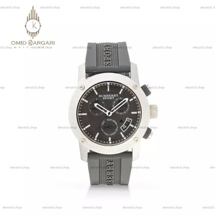 ساعت مچی بربری سه موتوره فول دیت طوسی Burberry