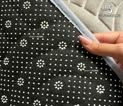 پادری مخمل طرح موج 45*75 سانتی متر