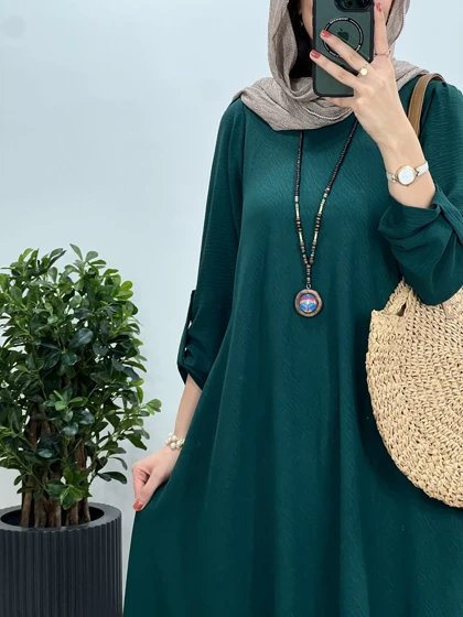 پیراهن مانتویی بلند دلفان 8