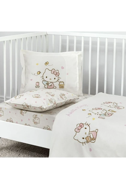 سرویس روتختی نوزاد Taç مدل Hello Kitty Cute Baby پنبه‌ای - چندرنگ