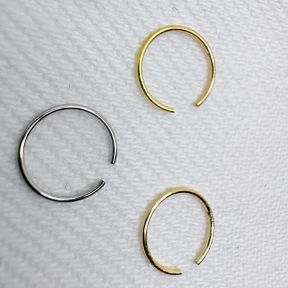 پیرسینگ فیک (Fake) مدل «حلقه طلایی» | بدون نیاز به سوراخ (فروش تکی)