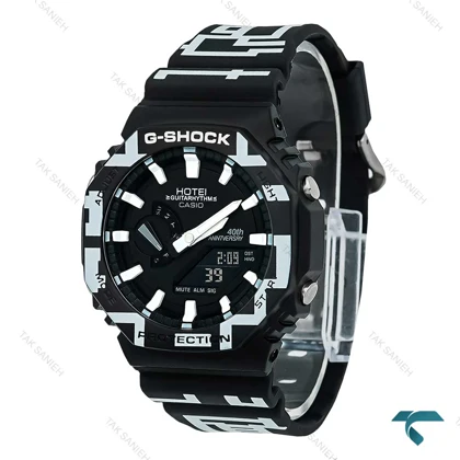 ساعت مچی کاسیو جیشاک 2100 مردانه سفید مشکی GShock-7773-G