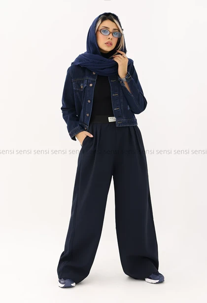 شلوار بزایاق کمر کش کد1005183