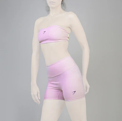 ست دکلته و کشاله بند ورزشی زنانه جیم شارک مدل 4H0898 صورتی