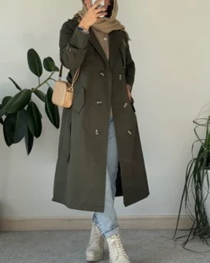 بارانی بلند کتان زارا