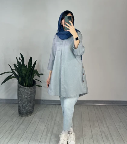 مانتو دکمه دار یکتا