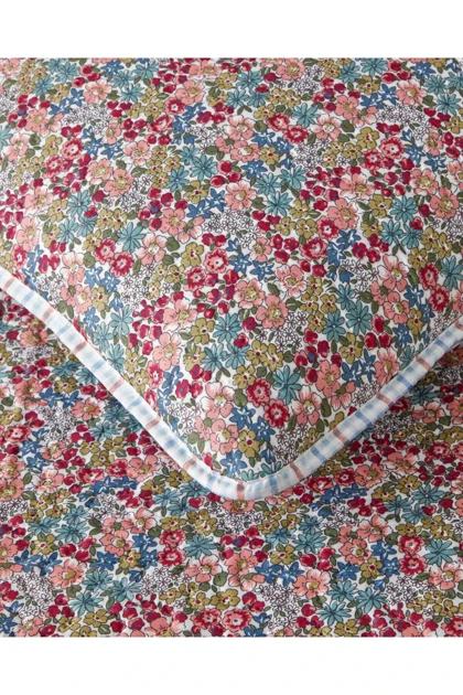 روتختی یک نفره English Home مدل Cherry Plaid پنبه‌ای - سرخابی