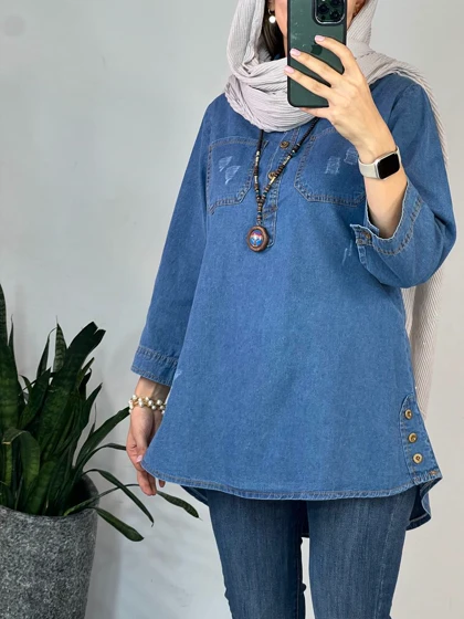 مانتو جین کاغذی خاطره