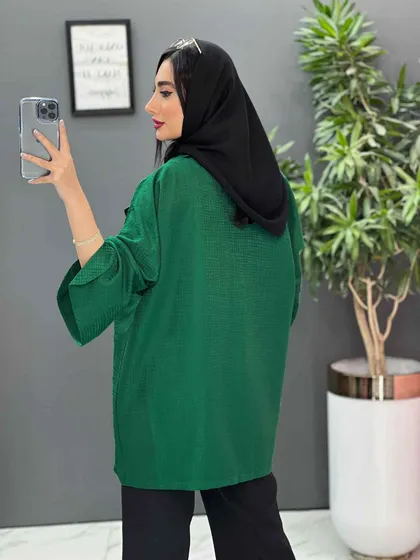 مانتو ژاکارد آستین لاله