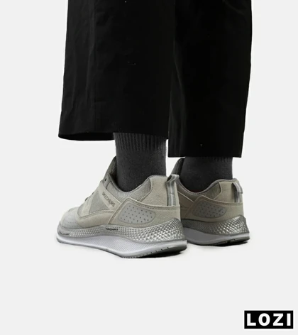 کفش کتانی طبی زنانه و مردانه طوسی سفید SKECHERS archfit v02
