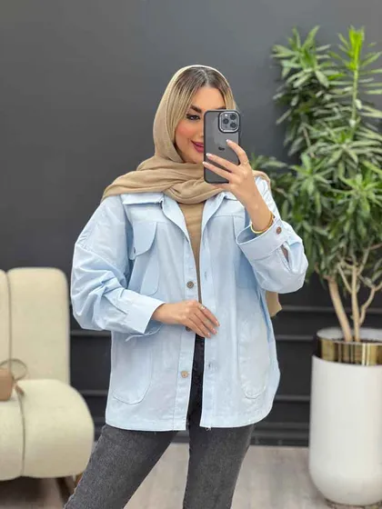 مانتو لینن چهار جیب