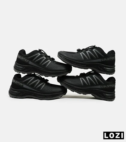 کفش کتانی کوهنوردی مردانه و زنانه مشکی طوسی Salomon Speedcross 5 Trail