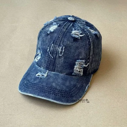 کلاه تابستانه جین زاپ‌دار