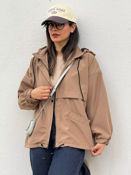 بارانی کلاهدار آستردار ناز