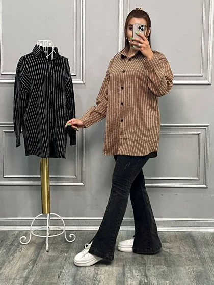 شومیز مانتویی پلوتی مدل ویشکا کد 69167