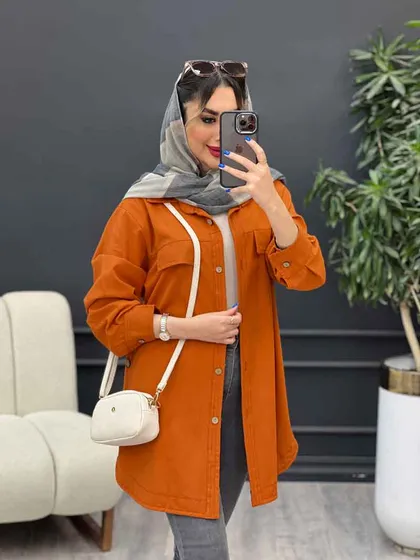 مانتو جیب نما بغل سه دکمه
