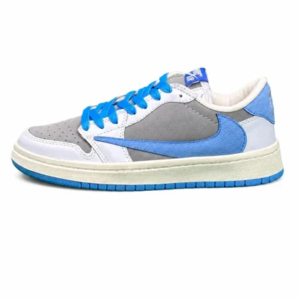 کفش کتانی مردانه و زنانه مدل نایکی ترویس آبی طوسی Nike travis