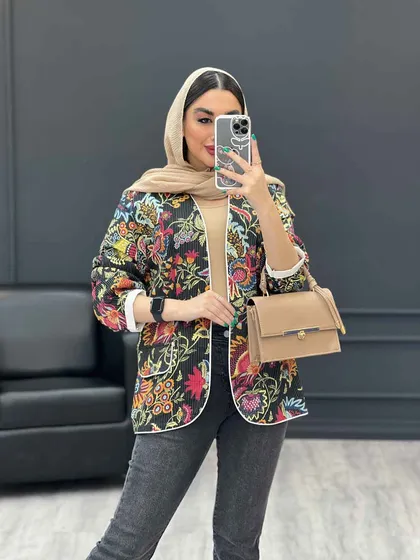 مانتو کوک دوزی گل‌دار