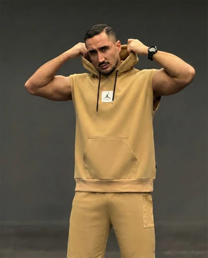 رکابی هودی کلاه دار جردن (Jordan) پارچه دورس گلکسی