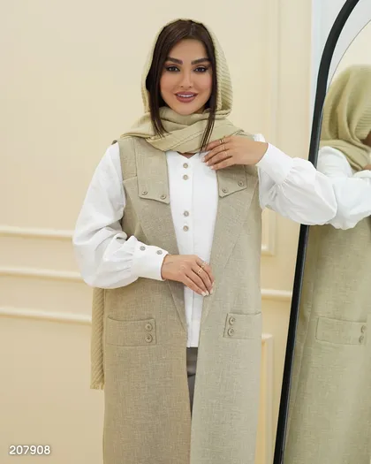 شومیز و سارافون مدل مامک کد 2079