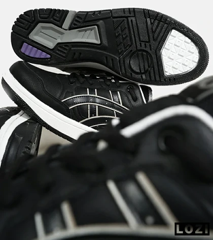 کفش کتانی مردانه مشکی سفید ASICS TIGER RUNNER II مدل 6691