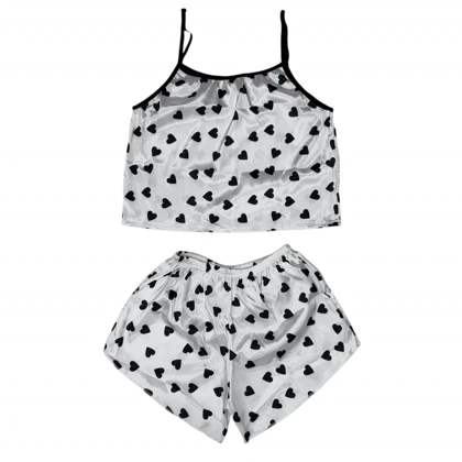 ست تاپ و شلوارک طرح قلب 215