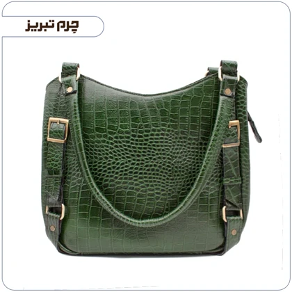 کیف دستی چرم زنانه مدل لادن رنگ یشمی