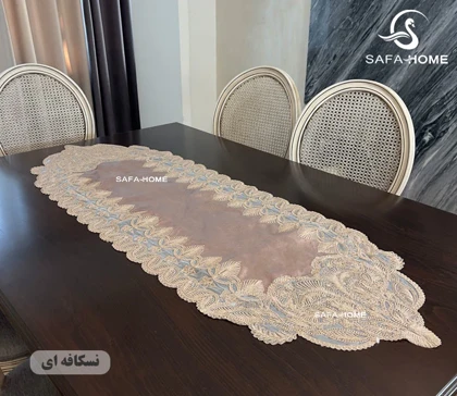 رانر رومیزی مخمل طرح اسلیمی