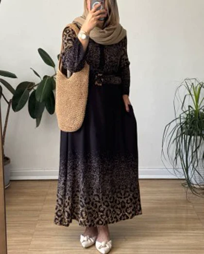 پیراهن مانتویی نخی لیدا