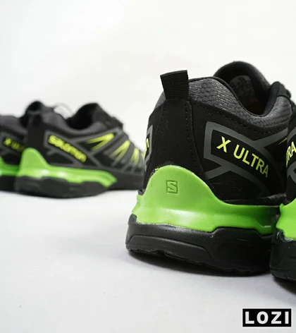 کفش کتانی مشکی سبز سالومون Salomon X ULTRA